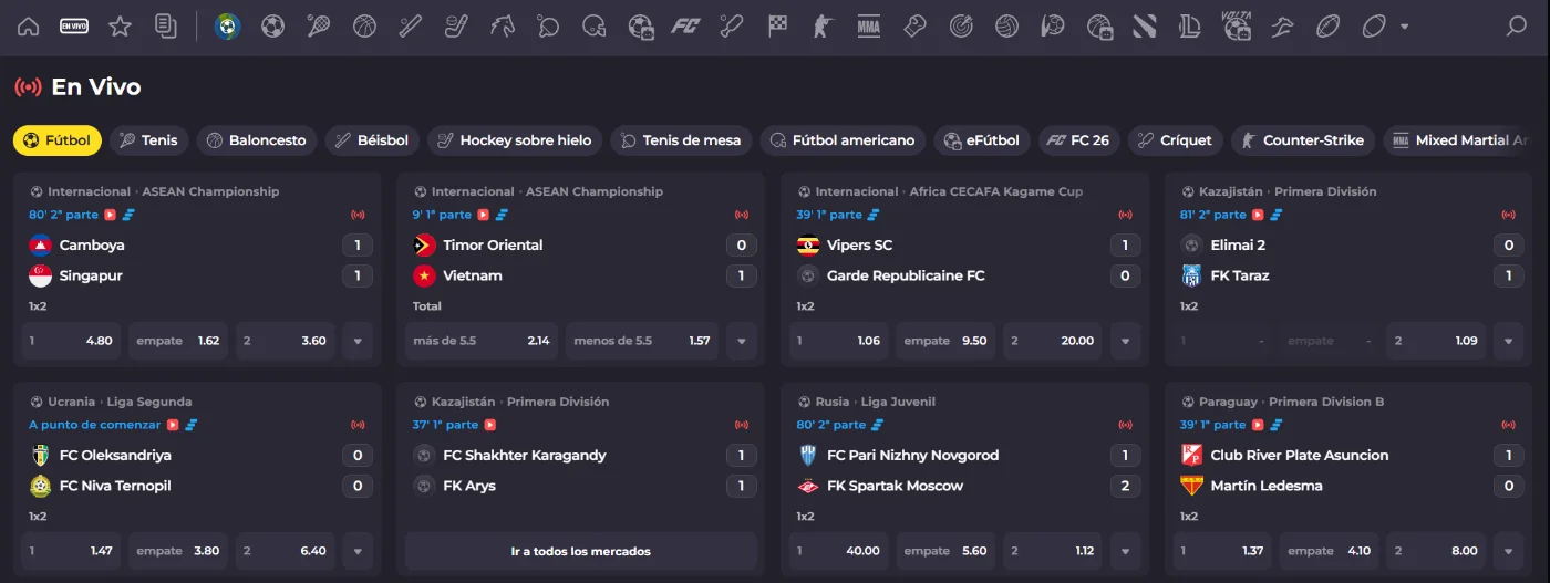 Instant Win casino apuestas deportivas en vivo con partidos de fútbol y cuotas online